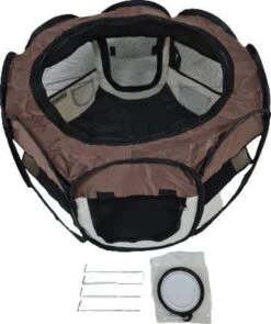 Dailyibed Opvouwbare Puppyren - Bruin - 115x115x58 Cm - Incl. Draagtas - Incl. Voederbak 22 Dailyibed Opvouwbare Puppyren - Bruin - 115x115x58 Cm - Incl. Draagtas - Incl. Voederbak -Huisdierbenodigdheden 1005x1200 2