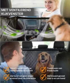 Merkloos Premium Quality Hondendeken Auto Achterbank En Kofferbak - Met Kijkvenster En Opbergvak - 100% Waterbestendig En Vuilafstotend - Veiligheid - Hoge Kwaliteit Duurzaam Materiaal - Met Gratis Verstelbare Riemen - Beschermhoes Auto - Hondendeken - Puppy -Huisdierbenodigdheden 1007x1200 2