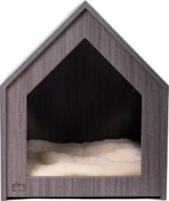 Hondenbench Van Hout - Inclusief Foam Hondenbed - M - Antraciet - 49x49x59cm 8 Hondenbench Van Hout - Inclusief Foam Hondenbed - M - Antraciet - 49x49x59cm -Huisdierbenodigdheden 1012x1200 5