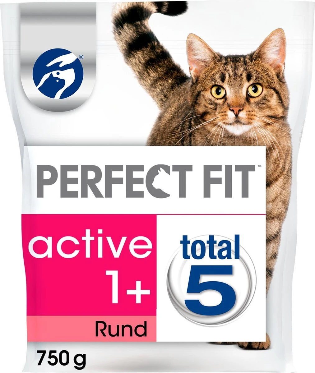 Perfect Fit Active 1+ Katten Droogvoer - Rund - 4 X 750 Gr 1 Perfect Fit Active 1+ Katten Droogvoer - Rund - 4 X 750 Gr