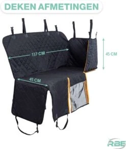RBE Waterdichte Hondendeken Auto Achterbank En Kofferbak – 137x145 CM – Met Kijk/Gaasvenster - Beschermhoes -Huisdierbenodigdheden 1014x1200