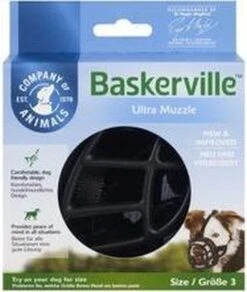 Company Of Animals Baskerville Ultra Muzzle - Muilkorf - Maat 3 (M) - Zwart -Huisdierbenodigdheden 1015x1200