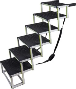 Hondentrap Auto Voor Grote En Kleine Honden PRIORPET - Oplichtende Markering - Opvouwbare Autotrap Voor Stijve Gewrichten - Hondenloopplank Geschikt Voor Alle Auto's - Antislip - 6 Treden -Huisdierbenodigdheden 1023x1200 1