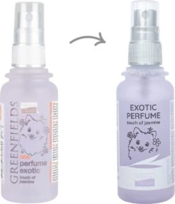 Hondenparfum Spray In 4 Geuren - Greenfields - Alchoholvrije En PH Neutrale Formule Tegen Onaangename Geurtjes - 50ml - Exotic -Huisdierbenodigdheden 1030x1200