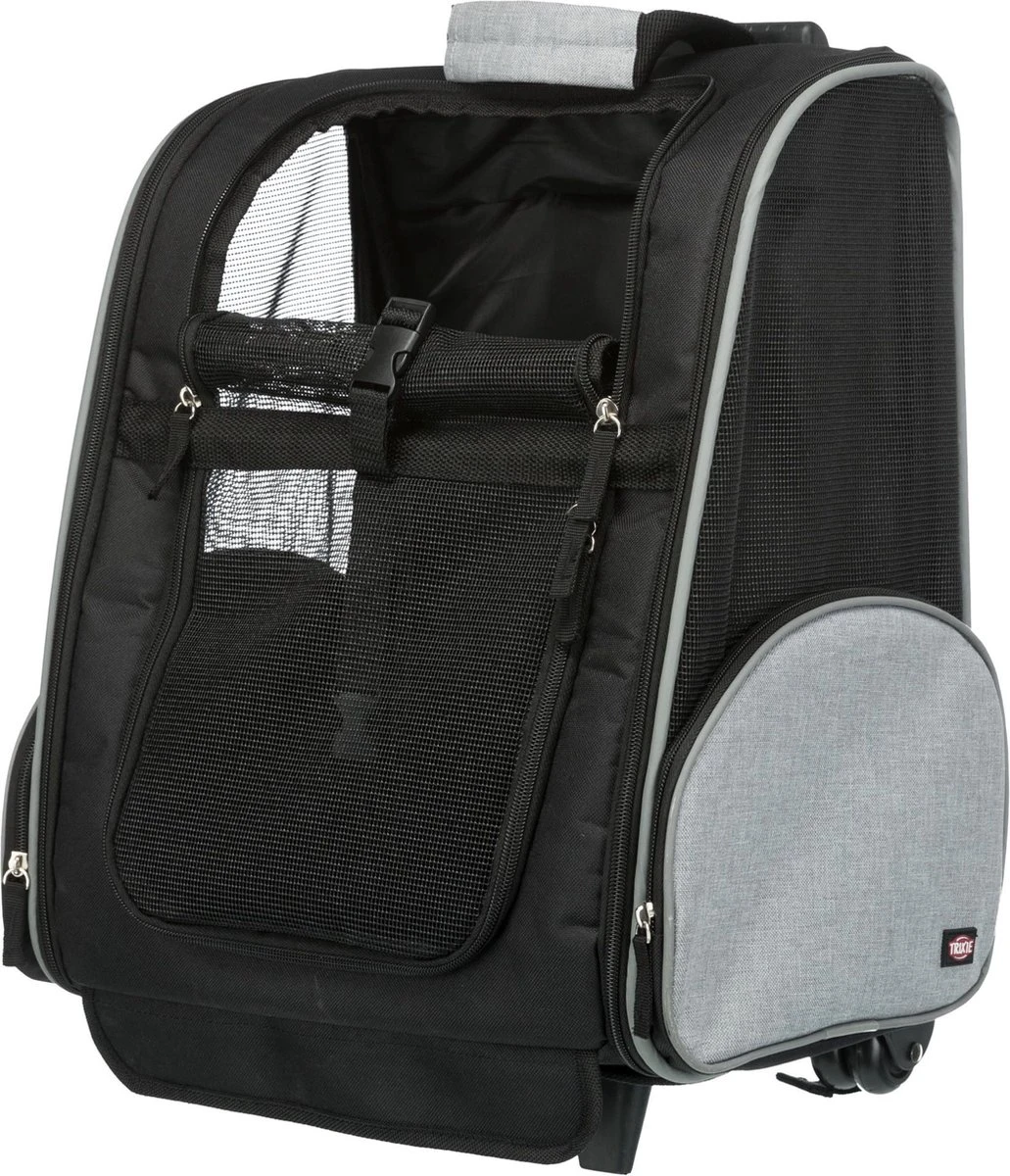 Trixie Reismand Trolley Zwart / Grijs - 36X27X50 CM 5 Trixie Reismand Trolley Zwart / Grijs - 36X27X50 CM - Afbeelding 5