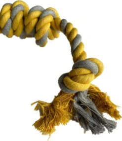 BoDutch Flostouw Hond - Hondenspeelgoed - Trektouw Hond - Hondentouw - Flostouw Hond - 60 Cm - Apporteerspeelgoed - Geel/Grijs -Huisdierbenodigdheden 1035x1200 7