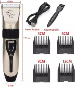 Merkloos Professionele Dierentondeuse - Scheerapparaat Voor Honden En Katten - Trimmer - 4 Opzetstukken - Oplaadbaar - Draadloos - Stil - Verschillende Haar En Vachtlengtes - Haartrimmer - Hondentrimmer - Honden Trimmer - Honden Knippen - Haren Knippen -Huisdierbenodigdheden 1044x1200