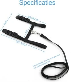 Kattentuigje Met Looplijn Kattenharnas Kittentuigje Kattenriem Met Looplijn Kat Kitten Tuigje Verstelbaar - Zwart -Huisdierbenodigdheden 1047x1200 11