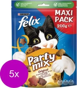 Felix Party Mix - Kattensnacks Original Mix - 5 X 200g -Huisdierbenodigdheden 1048x1200 3