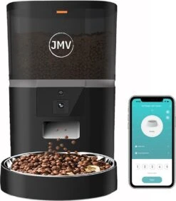 JMV Automatische Voerbak Voor Kat En Hond - Voerautomaat Met Verstelbare Camera En Smartphone Besturing - 6 Liter