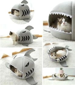 MikaMax Haai Hondenmand - Kattenmand - Dierenmand - Huisdierkussen - Mand Of Bed - Origineel - Extra Zacht Materiaal - 42 X 42 X 36 Cm -Huisdierbenodigdheden 1050x1200 9