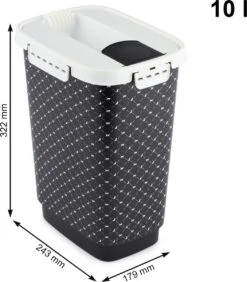 Rotho Voedselcontainer CODY - Voeropslag - 10l - Zwart 8 Rotho Voedselcontainer CODY - Voeropslag - 10l - Zwart -Huisdierbenodigdheden 1051x1200 3