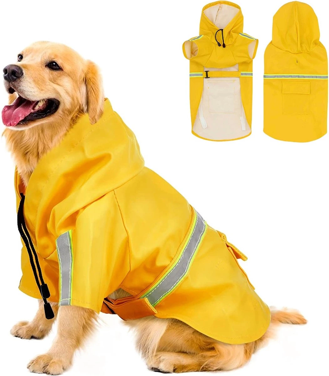 Regenjas Hond Maat XXL Hondenjas Jas Honden Puppy Hondenkleding - Geel - Dutchwide 1 Regenjas Hond Maat XXL Hondenjas Jas Honden Puppy Hondenkleding - Geel - Dutchwide