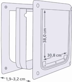 Trixie 2-Weg Hondenluik Wit - M-XL 39 X 45 CM -Huisdierbenodigdheden 1053x1200 3