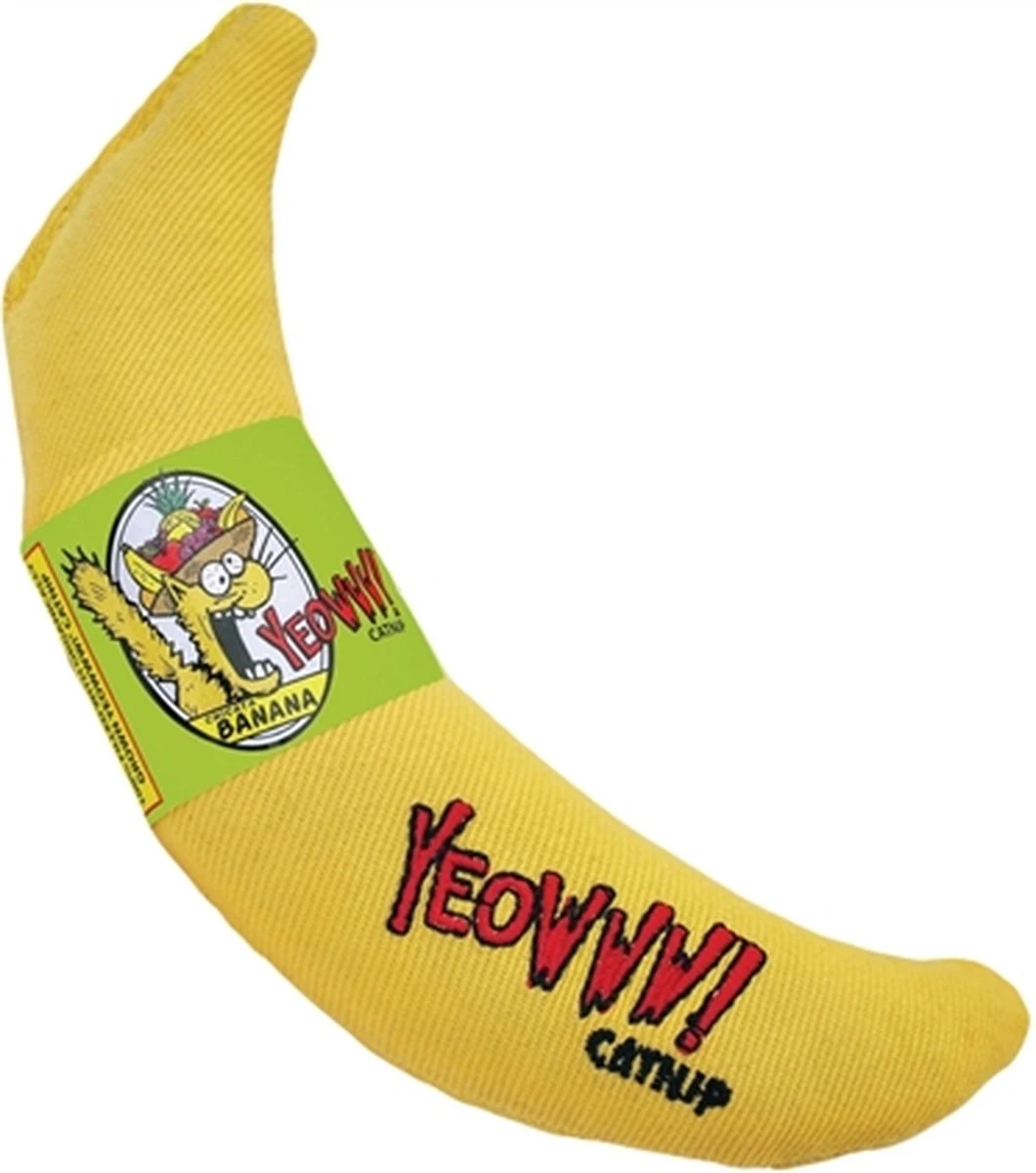Yeowww Banaan Met Catnip - 18 Cm - 1 Stuks 1 Yeowww Banaan Met Catnip - 18 Cm - 1 Stuks
