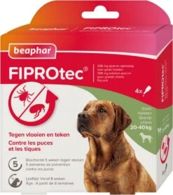 Beaphar Fiprotec Anti Vlooien En Teken Druppels Hond 20 - 40 Kg 3 + 1 Stuks -Huisdierbenodigdheden 1062x1200 3
