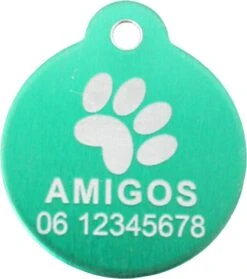 Hondenpenning - Rond Met Oog - Diverse Kleuren