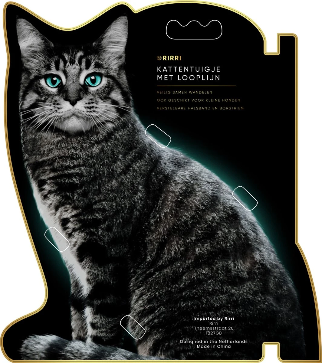 Rirri Kattenharnas Met Looplijn - Kattentuigje Met Looplijn Hoogwaardige Kwaliteit - Rood 6 Rirri Kattenharnas Met Looplijn - Kattentuigje Met Looplijn Hoogwaardige Kwaliteit - Rood - Afbeelding 6