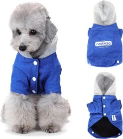 Nobleza Hondenjas - Hoodie Voor Honden - Maat M - Ruglengte 30 Cm - Blauw