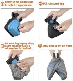 Opvouwbare Poepschep - Pooper Scooper Hondenpoep Schep - Hondenpoep Dispenser - Poepzakjes Hond Blauw 14 X 11.5 Cm -Huisdierbenodigdheden 1078x1200 3