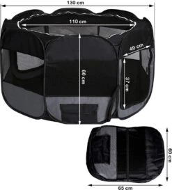Meisterpet - XXL Opvouwbare Puppyren - 130 X 130 X 60 Cm - Met Gratis Dieren Verzorging Set T.w.v. €19.99 -Huisdierbenodigdheden 1087x1200 2