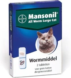 Mansonil All Worm Large Cat Ontworming - Grote Kat - 2 Tabletten -Huisdierbenodigdheden 1094x1200 3
