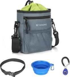 TIKKENS® Honden Belonings Tasje - Honden Snoepjes/Snacks - Honden Speelgoed - Intelligentie Training - Grijs/Zwart