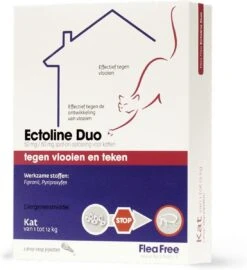 Flea Free Ectoline Duo Kat - Tegen Vlooien En Teken - 2 Pipetten -Huisdierbenodigdheden 1097x1200 3