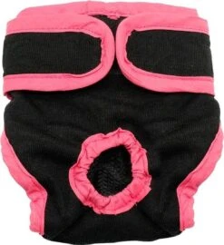 Merkloos Hondenluier Voor Incontinentie En Loopsheid - Luier Voor Teef - Maat M - Zwart/roze