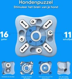 Honden Speelgoed Intelligentie – Hondenpuzzel - Interactieve Training – Voorkomt Verveling – 16 Vakjes – 11 Verplaatsbare Schuifjes - Denkspelletjes Voor Honden - Anti Schrokbak Hond – LumifyMe 12 Honden Speelgoed Intelligentie – Hondenpuzzel - Interactieve Training – Voorkomt Verveling – 16 Vakjes – 11 Verplaatsbare Schuifjes - Denkspelletjes Voor Honden - Anti Schrokbak Hond – LumifyMe -Huisdierbenodigdheden 1098x1200 7