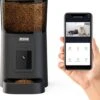 Automatische Voerbak Kat En Hond Zwart - Met Verstelbare Camera - Voerautomaat Met Smartphone Besturing - Voerinhoud 6 Liter - Voerdispenser - Zedar A900