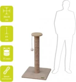 Ebi Harmony Natural - Krabpaal - Beige - 38 X 38 X 64 Cm 5 Ebi Harmony Natural - Krabpaal - Beige - 38 X 38 X 64 Cm -Huisdierbenodigdheden 1104x1200 4