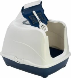 Moderna - Kattenbak - Flip Cat Jumbo - Donkerblauw/wit - 41,0x43,9x57,6 Cm -Huisdierbenodigdheden 1108x1200 5