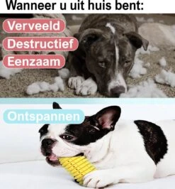 Merkloos Corn Dog Toothbrush - Honden Speelgoed - Hondenspeelgoed - Honden Tandenborstel - Gezond Dieet - Hondenspeeltje - Honden Speelgoed Intelligentie -Huisdierbenodigdheden 1116x1200 4