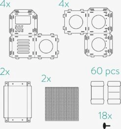 Navaris Modulaire Golfkartonnen Huisdieren Speelblokken - Golfkarton Speelhuis Met 4 Blokken En 2 Bruggen - Voor Kleine Katten, Kittens En Konijnen -Huisdierbenodigdheden 1123x1200 14
