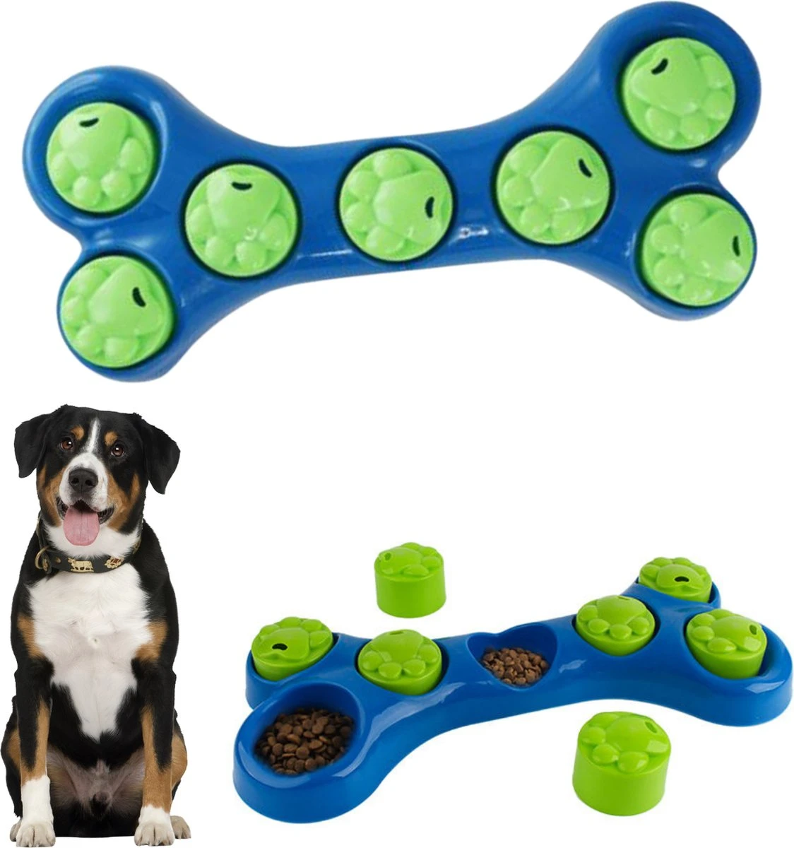 Cheqo® Hondenspeelgoed Met Snack Beloning - Intelligent Speelgoed - Hondentraining - Slowfeeder - Honden Denkspel - Puzzel Voor Honden 1 Cheqo® Hondenspeelgoed Met Snack Beloning - Intelligent Speelgoed - Hondentraining - Slowfeeder - Honden Denkspel - Puzzel Voor Honden