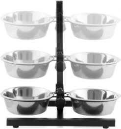 Merkloos H-Standaard Hamerslag Met Rvs Bakken 21 Cm -Huisdierbenodigdheden 1126x1200 10