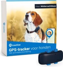 Tractive GPS DOG 4 - GPS Tracker Voor Honden & Activiteitenmonitor - Past Op Meeste Halsbanden - Donkerblauw