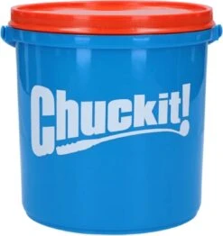 Chuckit! Bucket Met 8 Ultra Ballen (M) – Honden Speelgoed – Apporteren – Drijft Op Water – Stuitert – Veilig Voor Gebit – Honden Bal – Ideaal Met De Ballenwerper – Ø 7cm – Oranje/Blauw - Apporteerspeelgoed -Huisdierbenodigdheden 1132x1200 7