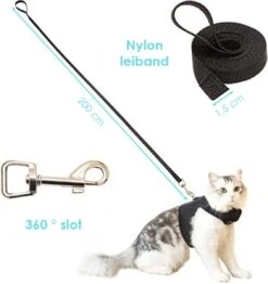 Kattentuigje Met Leiband Riem Kattenharnas Geel Maat L Kat & Kitten - Dieren Kattenriem - Cat Leash - Halsomvang 24 Tot 33cm - Borstomvang 36 Tot 41cm - Zootic® -Huisdierbenodigdheden 1133x1200 11