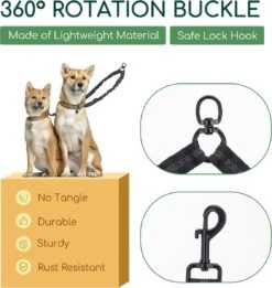 Nobleza Splitter Hondenriem - Dubbel Aanlijnriem Voor Honden - Splitter Verstelbaar - Zwart -Huisdierbenodigdheden 1134x1200 1