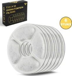 Toivo Drinkfontein Filters - Hoge Kwaliteit - Navullingset 6 Stuks - Voor Katten En Honden