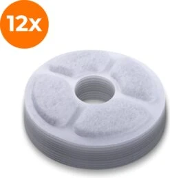 Merkloos Drinkfontein Filters Navulling Premium - 12 Stuks - Hoogwaardige Kwaliteit - Voor Katten En Honden - Drinkfontein Kat - Drinkfontein Hond