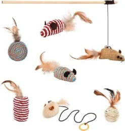 Kattenspeelgoed - Set Met 7 Kattenspeeltjes - Complete Set - Kattenhengel - Speelmuis -Huisdierbenodigdheden 1145x1200 5