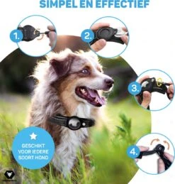 Vulpes Pets® Hondenhalsband Geschikt Voor Apple AirTag - Apple Airtag Halsband Voor Honden Pro - Veilig, Lichtgewicht, Reflecterend & Comfortabel - Anti-kras En Waterbestendig - Incl. 2 Accessoires - 36-44 CM - M -Huisdierbenodigdheden 1146x1200 16