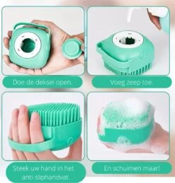 Merkloos Dierenborstel - Douche - Bad - Hond - Kat - Vachtverzorging - Scrubber - Borstel -Huisdierbenodigdheden 1146x1200