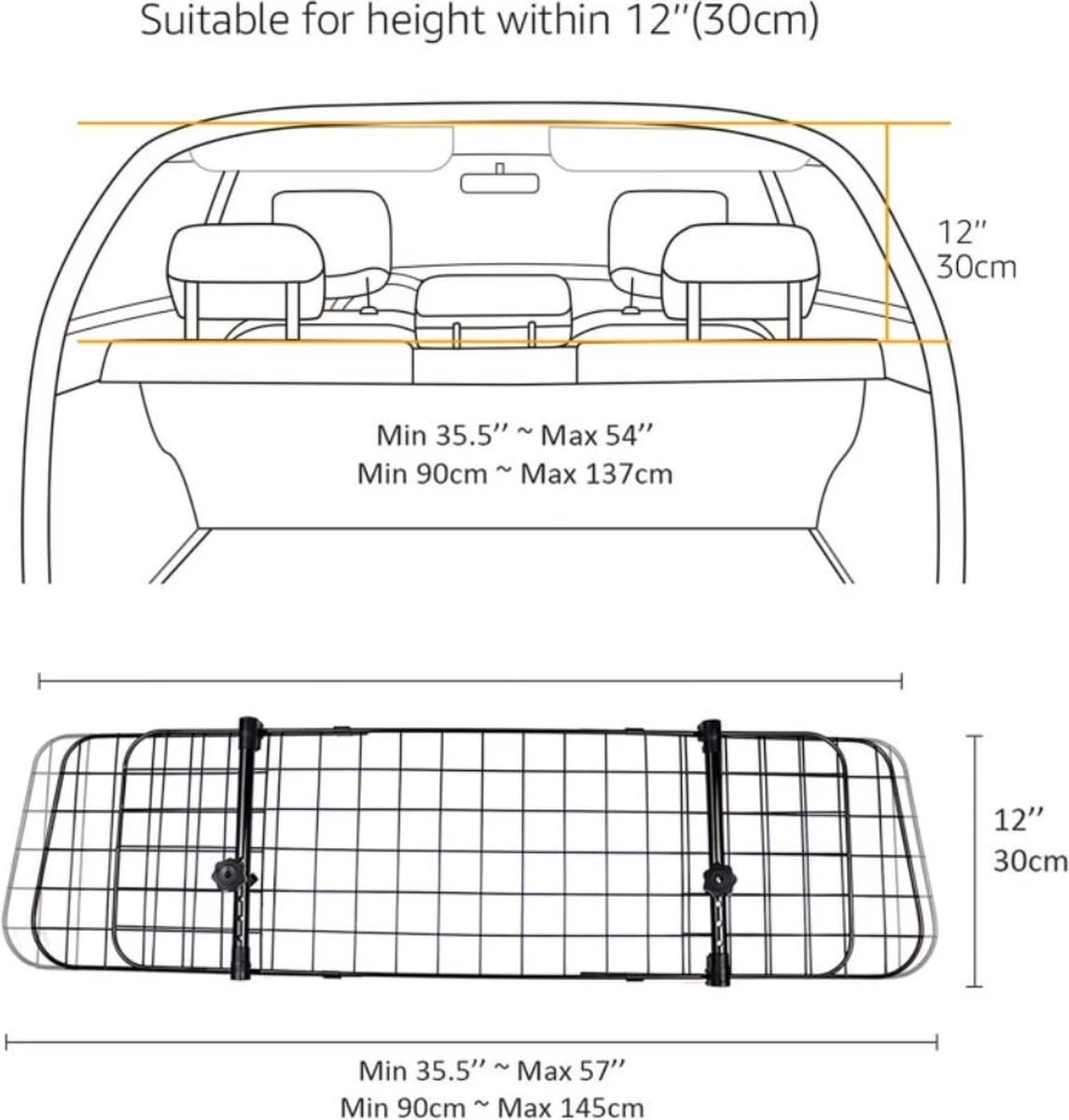 Nobleza RLJ - Hondenrek Auto - Universeel - Autorek Hond - Kofferbak - Bagagerek - Verstelbaar 5 Nobleza RLJ - Hondenrek Auto - Universeel - Autorek Hond - Kofferbak - Bagagerek - Verstelbaar - Afbeelding 5