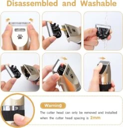 Nobleza Dieren Tondeuse Set - 4 Opzetkammen - Draadloos - Voor Huisdieren Katten & Honden -Huisdierbenodigdheden 1147x1200