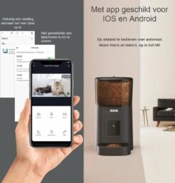 Automatische Voerbak Kat En Hond Zwart - Met Verstelbare Camera - Voerautomaat Met Smartphone Besturing - Voerinhoud 6 Liter - Voerdispenser - Zedar A900 -Huisdierbenodigdheden 1149x1200 8