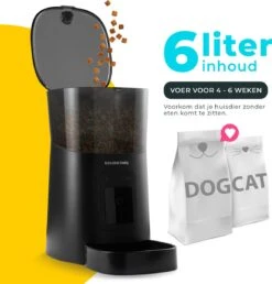 GoldenPaws Automatische Voerbak - Kat En Hond - Zwart - Met Verstelbare Camera - Voerautomaat Met Smartphone Besturing - Voerinhoud 6 Liter -Huisdierbenodigdheden 1151x1200 6